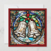 Silber Bells Imitats Festgläser Weihnachtskarte (Vorderseite)