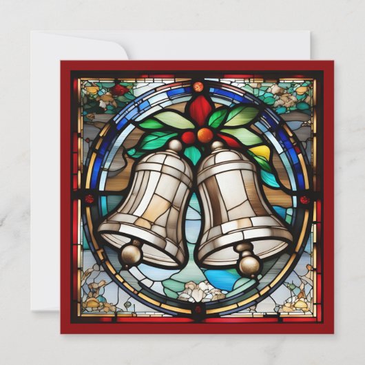 Silber Bells Imitats Festgläser Weihnachtskarte (Vorderseite)