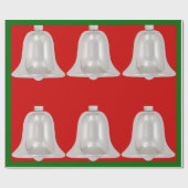 Silber Bells Wrapping Paper Geschenkpapier (Flach)