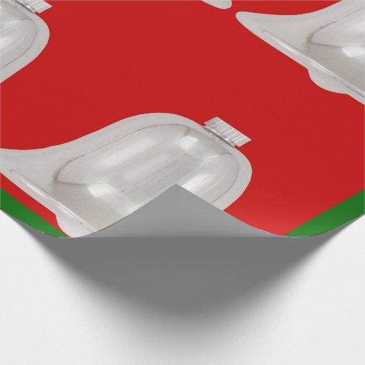 Silber Bells Wrapping Paper Geschenkpapier (Ecke)