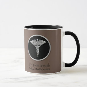Silber Berufliche Medizin Caduceus Tasse