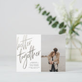 Silber besser zusammenbrennen Save the Date Foto Postkarte (Stehend Vorderseite)