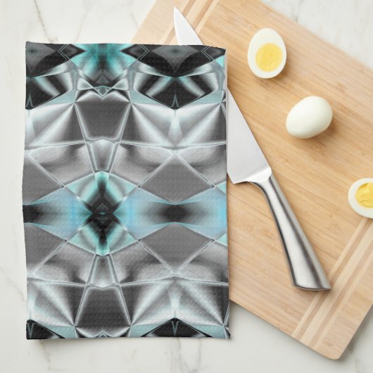 Silber bis Blau in Bezug auf die virtuelle Linie Geschirrtuch (Viertel Falte)