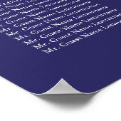 Silber-Blätter fallen Seekarte der Marine Poster (Ecke)