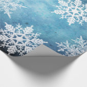 Silber & Blau Geschenkpapier (Ecke)