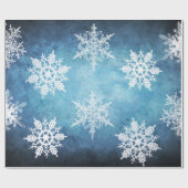 Silber & Blau Geschenkpapier (Flach)