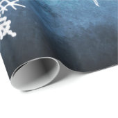 Silber & Blau Geschenkpapier (Rolleneckpunkt)