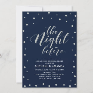 Silber & Blau   Moderne Typografie Probeessen Einladung