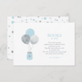 Silber, Blue Books for Baby, Book Request Card Dankeskarte (Vorne/Hinten)