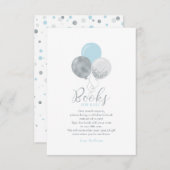 Silber, Blue Books for Baby, Book Request Card Dankeskarte (Vorne/Hinten)