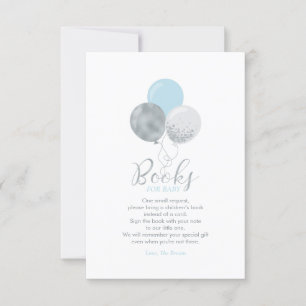 Silber, Blue Books for Baby, Book Request Card Dankeskarte