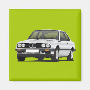 Silber BMWs E30 (3-serie) Magnet