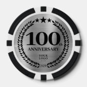 Silber Business 100. Jubiläum Pokerchips (Vorderseite)