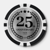 Silber Business 25. Jubiläum Pokerchips (Vorderseite)