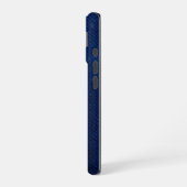 Silber-Chrom-Geometrischer Adlerkopf Blaues Python iPhone 16 Hülle (Linke Seite)