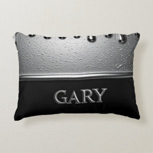 Silber-Chrom-Tropfen Gary Name Moderne Luxus Dekokissen