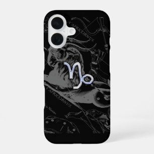 Silber-Chrom wie das Sternzeichen Steinbock Heveli iPhone 16 Hülle