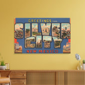Silber City, New Mexico - Große Briefmarkenszenen Leinwanddruck (Insitu (Wohnzimmer))