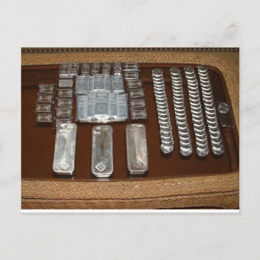 Silber des anderen weißen Metalls Postkarte (Vorderseite)