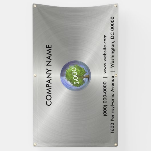 Silber des Firmenlogos im Freien Banner (Vertikal)