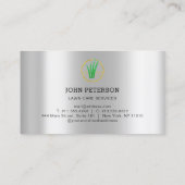 Silber des Logos für Gartenlandschaftsdienste für  Visitenkarte (Rückseite)