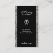 Silber des Monogramm-311-Marley Visitenkarte (Rückseite)