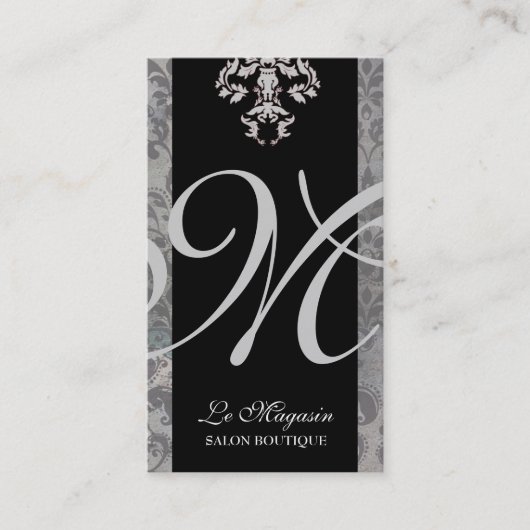 Silber des Monogramm-311-Marley Visitenkarte (Vorderseite)