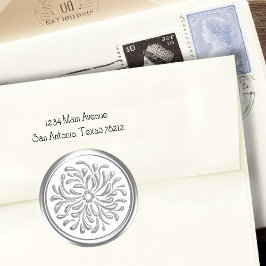 Silber-Design für jede Farbe Runder Aufkleber