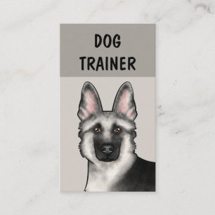 Silber Deutscher Schäferhund-Trainer Haustierdiens Visitenkarte