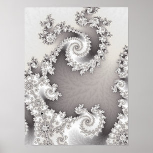 Silber-Doppel-Spiral-Plakat Poster