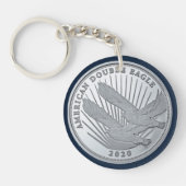 SILBER DOUBLE EGELCOIN SCHLÜSSELANHÄNGER (Vorderseite)