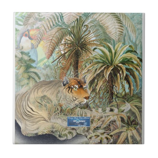 Silber (Dschungelfieber) RFPMDesign ©️ 2024 Fliese (Vorderseite)