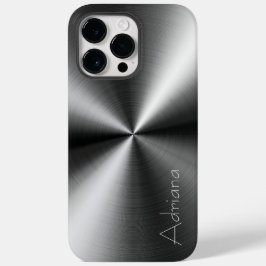 Silber Edelstahl-Druck Case-Mate iPhone 14 Pro Max Hülle