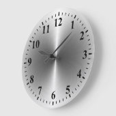 Silber Edelstahlmetall Große Wanduhr (Winkel)