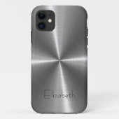 Silber-Edelstahlprint Case-Mate iPhone Hülle (Rückseite)