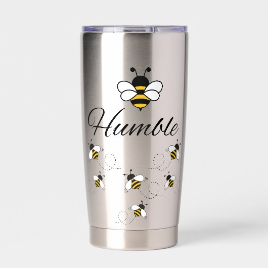 SILBER EDMELSTAHL 20 OZ ISOLIERT BEE HUMBLE THERMOBECHER (Vorderseite)