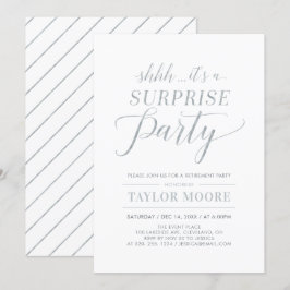 Silber | Einfaches Party für die Überlebensversich Einladung