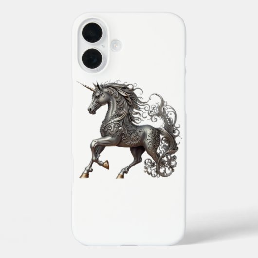SILBER EINHORN Case-Mate iPhone HÜLLE (Rückseite)