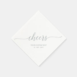 Silber | Elegante stilvolle Briefing Cheers Event Serviette