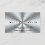Silber elegante Visitenkarte für Hochzeitsplanunge (Rückseite)