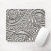 Silber eleganter viktorianischer Jugendstil Mousepad (Mit Mouse)