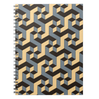 Silber-Elfenbein-Geometrie-Komplexe Fliese Notizblock