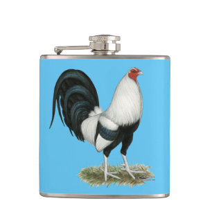 Silber-Entenflügel-Gamecock Flachmann