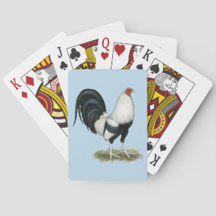 Silber-Entenflügel-Gamecock Spielkarten