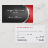 Silber-Entwurf Kurve - rote Verabredungs-Karten Terminkarte (Vorne/Hinten)