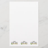 Silber Eulen Design Briefpapier (Rückseite)