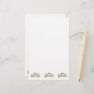 Silber Eulen Design Briefpapier