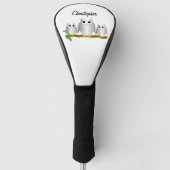 Silber Eulen Design Individuell Golf Headcover (Vorderseite)