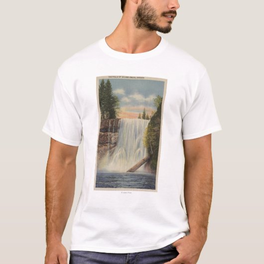 Silber fällt auf silbernen Nebenfluss, T-Shirt (Vorderseite)