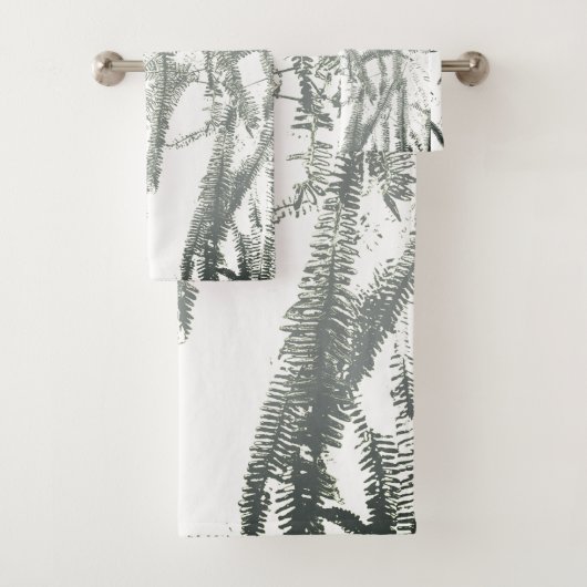 Silber Farn hellgrün Ton Handtuch Set (Insitu)